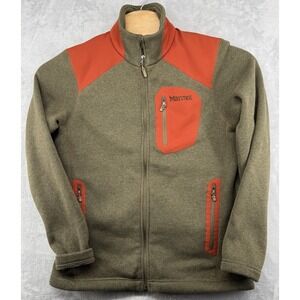 Marmot Wrangell Jacket CAVERN DARK‎ RUST Polartec Fleece Men's M RARE COLOR